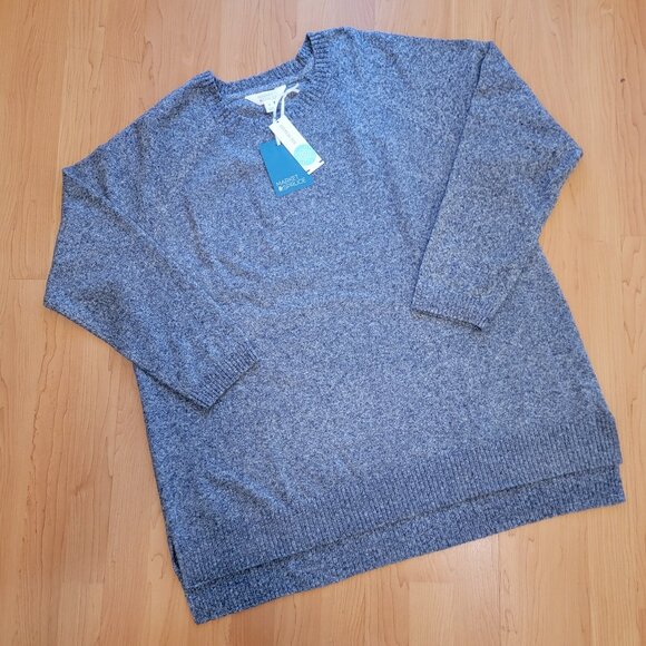 NWT Market & Spruce Ryann Blue Marled Textured Sweater - 2X - Picture 2 of 7
